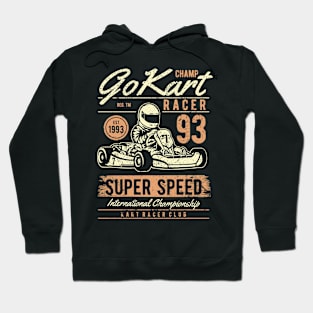 Go Kart Racer Vintage Design Hoodie